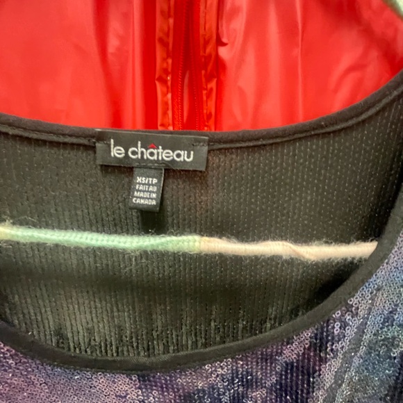 La Chateau Sequin Dress - Black and Purple - Picture 3 of 3